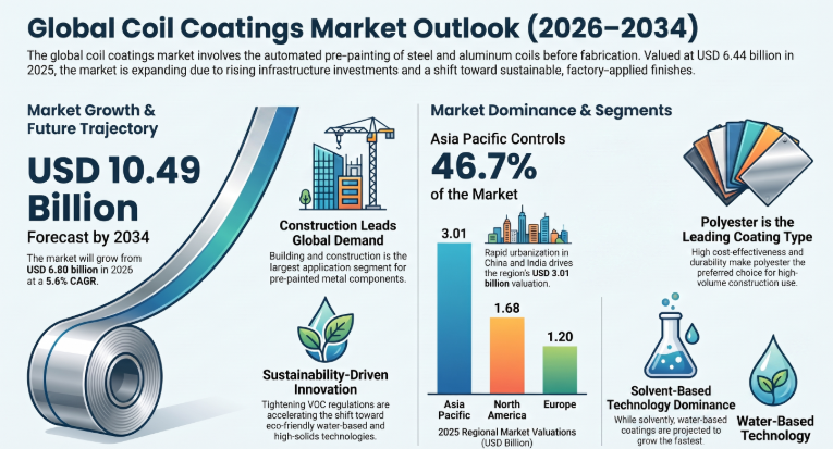 Coil Coatings Market Size, Share, Trends, Growth and Forecast 2026–2034